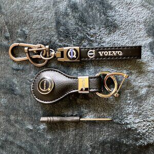 VOLVO BLACK LEATHER KEY CHAINS